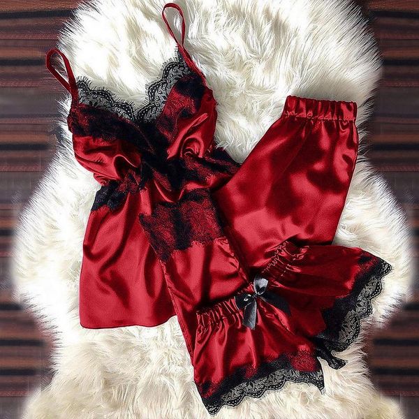 jodimitty pyjama woman set sleep women v-neck eyelash lace stain camisole dress bowknot shorts pour femme women's sleepwear, Black;red
jodimitty pyjama woman set sleep women v-neck eyelash lace stain camisole dress bowknot shorts pour femme women's sleepwear, Black;red