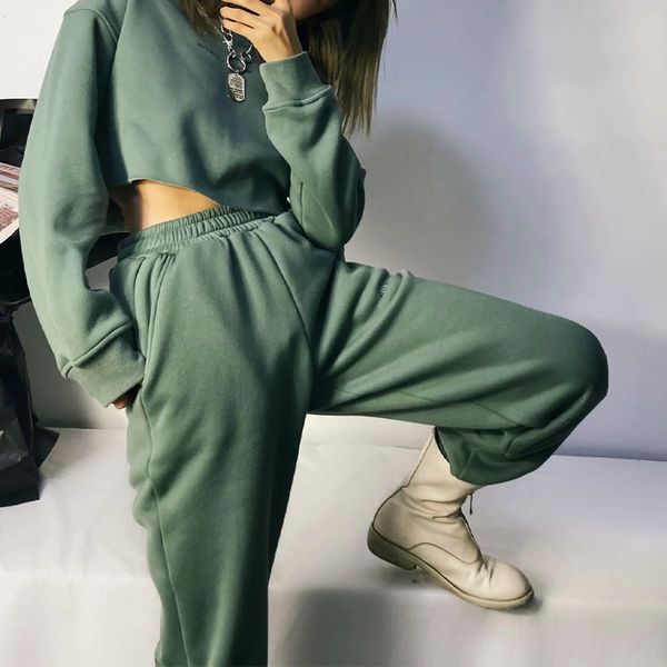 letter print fleece women tracksuit set crop short sweatshirt woman sets elastic high waist pants streetwear winter casual 210518, White
letter print fleece women tracksuit set crop short sweatshirt woman sets elastic high waist pants streetwear winter casual 210518, White