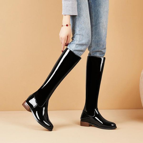 winter black leather boots chunky heels knee high fashion slip on women shoes woman large size 40 x0ap
winter black leather boots chunky heels knee high fashion slip on women shoes woman large size 40 x0ap