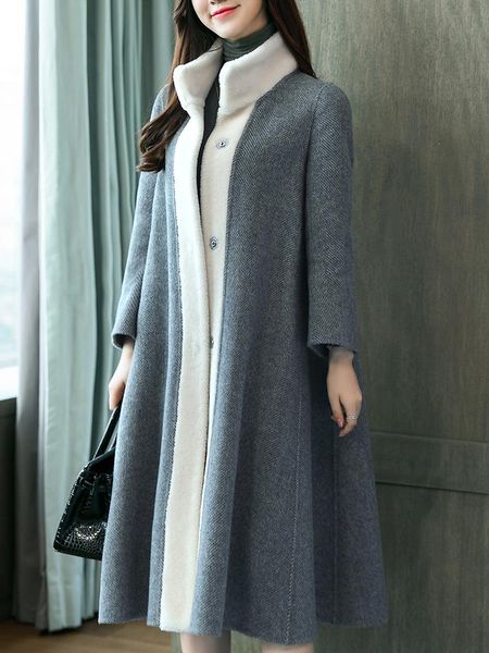women's wool & blends genuine alpaca fur coat autumn winter female jacket double-sided woolen cloth cappotto donna zjt1697, Black
women's wool & blends genuine alpaca fur coat autumn winter female jacket double-sided woolen cloth cappotto donna zjt1697, Black
