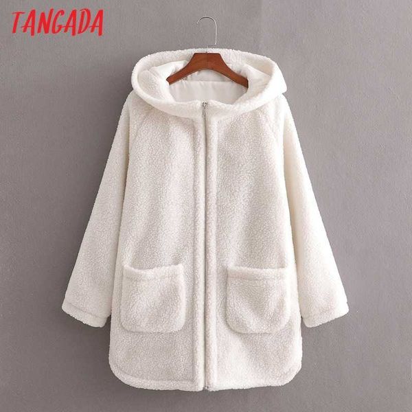 tangada women white teddy coats jacket loose long sleeves zipper pocket ladies elegant autumn winter coat 1d66 210609, Black
tangada women white teddy coats jacket loose long sleeves zipper pocket ladies elegant autumn winter coat 1d66 210609, Black