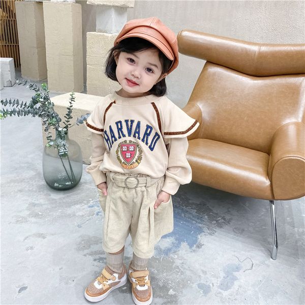 clothing sets spring baby girl 2-pcs turn-down collar sweatshirts + corduroy shorts with sashes kids clothes e8052 738q, White
clothing sets spring baby girl 2-pcs turn-down collar sweatshirts + corduroy shorts with sashes kids clothes e8052 738q, White