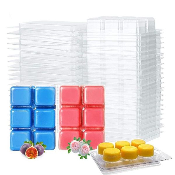 craft tools pcs wax melt mold clamshells molds square 6 cavity clear plastic cube tray for candle-making and soap
craft tools pcs wax melt mold clamshells molds square 6 cavity clear plastic cube tray for candle-making and soap