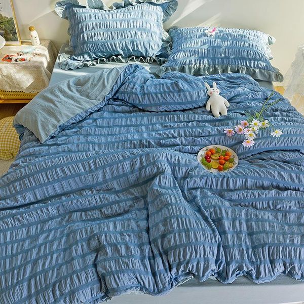 bedding sets blue seersucker duvet cover set options bedclothes 4 pieces include bed sheet pillowcase comforter for kids and adult
bedding sets blue seersucker duvet cover set options bedclothes 4 pieces include bed sheet pillowcase comforter for kids and adult