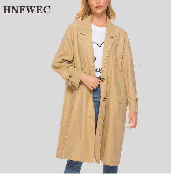 women's trench coats 2021 autumn trend loose coat solid color suit lead both pocket button long sleeve windbreaker y601, Tan;black
women's trench coats 2021 autumn trend loose coat solid color suit lead both pocket button long sleeve windbreaker y601, Tan;black