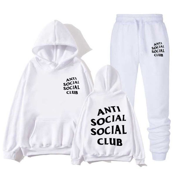 Hoodie set make money not friends11, White
