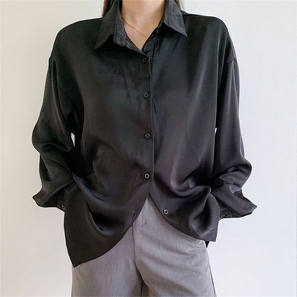 arrival spring autumn women long sleeve loose turn-down collar white shirt all-matched casual solid blouse femme s88 210512
arrival spring autumn women long sleeve loose turn-down collar white shirt all-matched casual solid blouse femme s88 210512