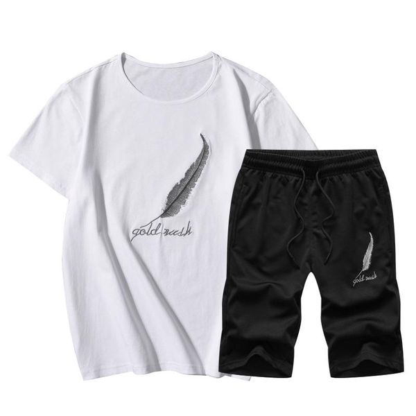 men's tracksuits jtfan men set summer tracksuit short-sleeved t shirt shorts casual fashion embroidery sweatsuit+pants, Gray
men's tracksuits jtfan men set summer tracksuit short-sleeved t shirt shorts casual fashion embroidery sweatsuit+pants, Gray