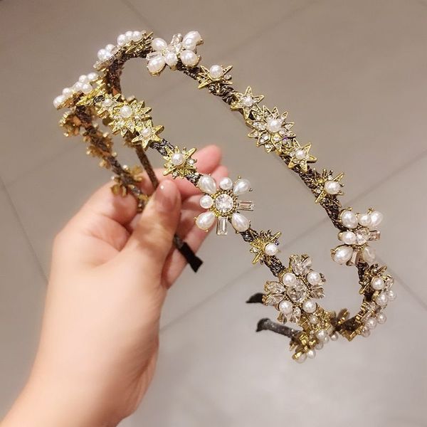 75% off design new heavy industry hair hoop pearl flash diamond pentagram baroque court pin buckle, Silver
75% off design new heavy industry hair hoop pearl flash diamond pentagram baroque court pin buckle, Silver
