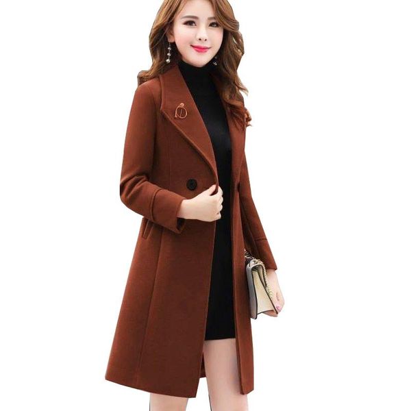 women's wool & blends women spring autumn coat 2021 elegant woolen large size slim loose coats fashion female street office g387, Black
women's wool & blends women spring autumn coat 2021 elegant woolen large size slim loose coats fashion female street office g387, Black