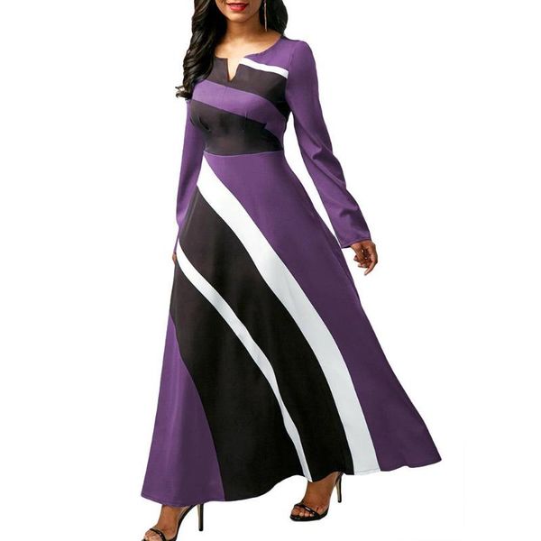 women long sleeve v neck color blocks high waist large swing party maxi dress casual dresses, Black;gray
women long sleeve v neck color blocks high waist large swing party maxi dress casual dresses, Black;gray