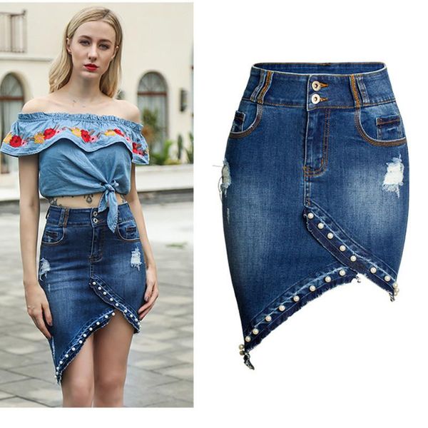 skirts women's skirt 2021 europe and america irregular beaded pearl denim hip mid s-xxxl, Black
skirts women's skirt 2021 europe and america irregular beaded pearl denim hip mid s-xxxl, Black