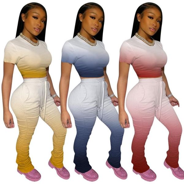 two piece set summer clothes for women crop and stacked pants gradient 2 matching sets club outfits dress, White
two piece set summer clothes for women crop and stacked pants gradient 2 matching sets club outfits dress, White