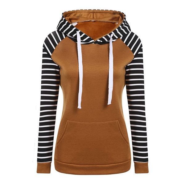 trendy iadies' sweaters autumn and winter women's long sleeve patchwork striped hooded pulloverhoodies, Black
trendy iadies' sweaters autumn and winter women's long sleeve patchwork striped hooded pulloverhoodies, Black