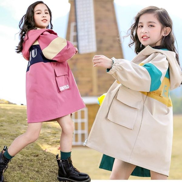 long trench coat for girls fashion childrens hooded coat 2021 spring autumn waterproof jacket girls kids casual outwear, Blue;gray
long trench coat for girls fashion childrens hooded coat 2021 spring autumn waterproof jacket girls kids casual outwear, Blue;gray