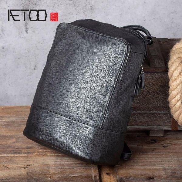 simple leather backpack, cowhide all-match fashion retro handmade men's trend backpack
simple leather backpack, cowhide all-match fashion retro handmade men's trend backpack