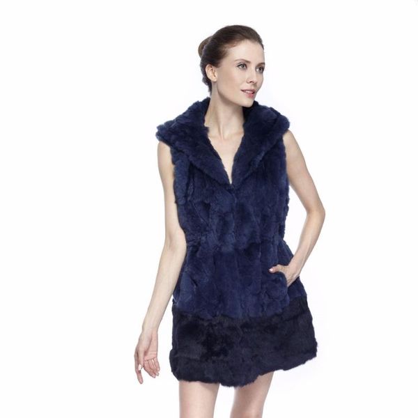 women's fur & faux zy88012 women elegant real winter rex with hooded long vest waistcoat gilet slim, Black
women's fur & faux zy88012 women elegant real winter rex with hooded long vest waistcoat gilet slim, Black