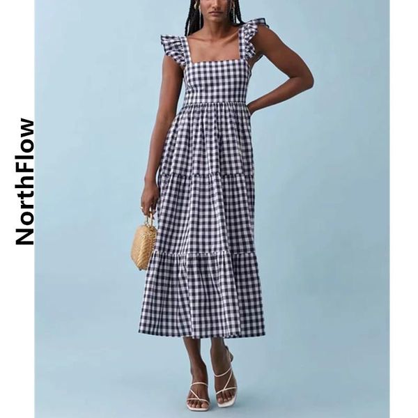 casual dresses northflow women dress plaid ruffles backless mid-calf square spaghetti strap collar de fiesta party vestidos robe femme, Black;gray
casual dresses northflow women dress plaid ruffles backless mid-calf square spaghetti strap collar de fiesta party vestidos robe femme, Black;gray