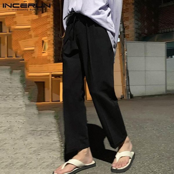 men pants solid color lace up pockets streetwear joggers casual trousers cozy fashion korean straight s-5xl incerun men's, Black
men pants solid color lace up pockets streetwear joggers casual trousers cozy fashion korean straight s-5xl incerun men's, Black