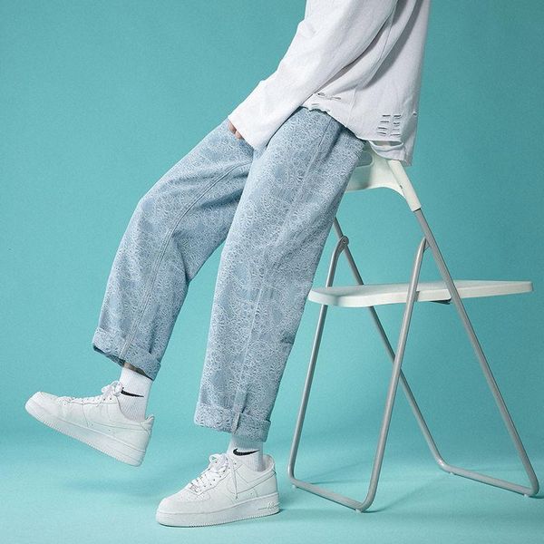 spring autumn cashew print wide-leg jeans men korean fashion loose straight-leg harajuku streetwear casual pants men's, Blue
spring autumn cashew print wide-leg jeans men korean fashion loose straight-leg harajuku streetwear casual pants men's, Blue