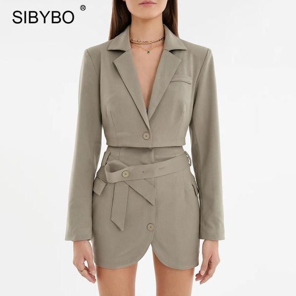 two piece dress sibybo sets blazer and skirt 2021 autumn women notched collar cropped black mini skirts femme casual outfits, White
two piece dress sibybo sets blazer and skirt 2021 autumn women notched collar cropped black mini skirts femme casual outfits, White