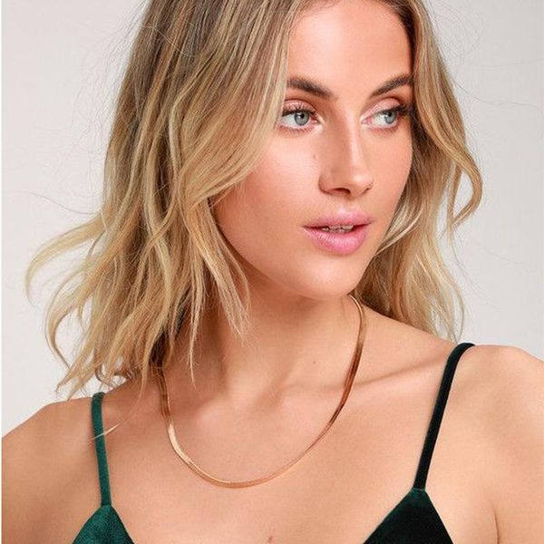 chokers fashion 24k gold necklace 4mm50cm blade men's & women's jewelry gifts, Golden;silver
chokers fashion 24k gold necklace 4mm50cm blade men's & women's jewelry gifts, Golden;silver