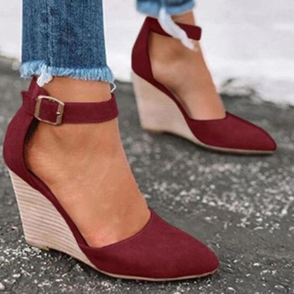 dress shoes pumps wedge heel pointed toe sandals women 2021 summer cover ankle strap suede plus size 43 female platform, Black
dress shoes pumps wedge heel pointed toe sandals women 2021 summer cover ankle strap suede plus size 43 female platform, Black