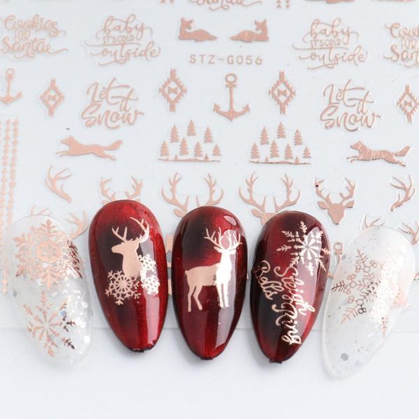 1/9pcs 5d nail stickers shiny rose gold xmas design decals adhesive sliders holographics snowflake deer tree diy decor1, Black
1/9pcs 5d nail stickers shiny rose gold xmas design decals adhesive sliders holographics snowflake deer tree diy decor1, Black