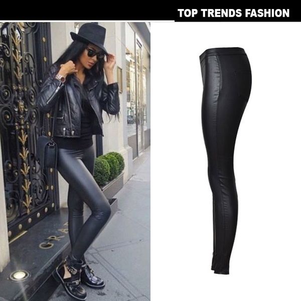 autumn high-waist thin waistband coated leather from the fake denim wild plutonium pocket pants big casual size jeans k168, Blue
autumn high-waist thin waistband coated leather from the fake denim wild plutonium pocket pants big casual size jeans k168, Blue