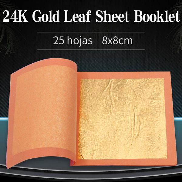 other arts and crafts 8x8cm edible glitter gold leaf sheets food grade for cake decoration ice-cream chocolate pizza 25pcs/book
other arts and crafts 8x8cm edible glitter gold leaf sheets food grade for cake decoration ice-cream chocolate pizza 25pcs/book