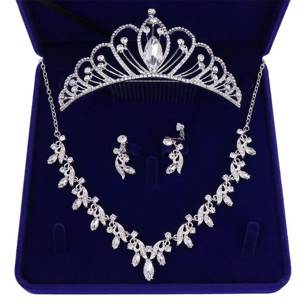 earrings & necklace baroque crystal jewelry sets for bride women wedding hair accessories rhinestone princess tiaras crown bridal, Silver
earrings & necklace baroque crystal jewelry sets for bride women wedding hair accessories rhinestone princess tiaras crown bridal, Silver