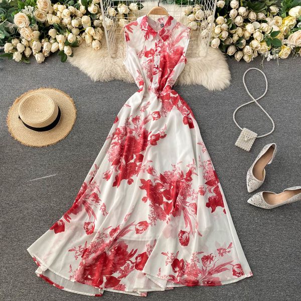dresses women retro print maxi korean turndown collar sleeveless a-line es summer fashion vacation beach long, Black;gray
dresses women retro print maxi korean turndown collar sleeveless a-line es summer fashion vacation beach long, Black;gray