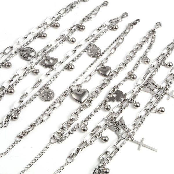 charm bracelets stainless steel metal ball heart tree charms link cable chain silver color women party jewelry gifts 18.5cm long,1pc, Golden;silver
charm bracelets stainless steel metal ball heart tree charms link cable chain silver color women party jewelry gifts 18.5cm long,1pc, Golden;silver