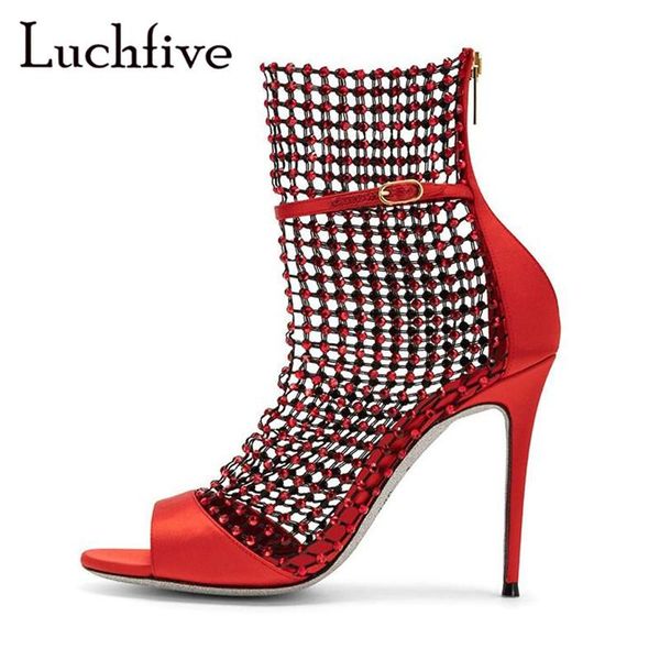 silk net crystals thin high heeled sandals woman ankle buckle strap open toe gladiator stiletto red pink zipper mujer, Black
silk net crystals thin high heeled sandals woman ankle buckle strap open toe gladiator stiletto red pink zipper mujer, Black
