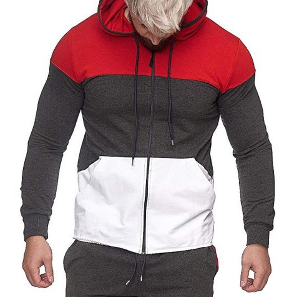 men's hoodies & sweatshirts zip up hoodie men patchwork long sleeve sports hooded jacket tracksuit sweatershirts autumn coats male clot, Black
men's hoodies & sweatshirts zip up hoodie men patchwork long sleeve sports hooded jacket tracksuit sweatershirts autumn coats male clot, Black