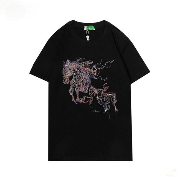 fashion style high street wind comfortable t-shirt leisure mercerized cotton the letter three-dimensional horse women's, White
fashion style high street wind comfortable t-shirt leisure mercerized cotton the letter three-dimensional horse women's, White
