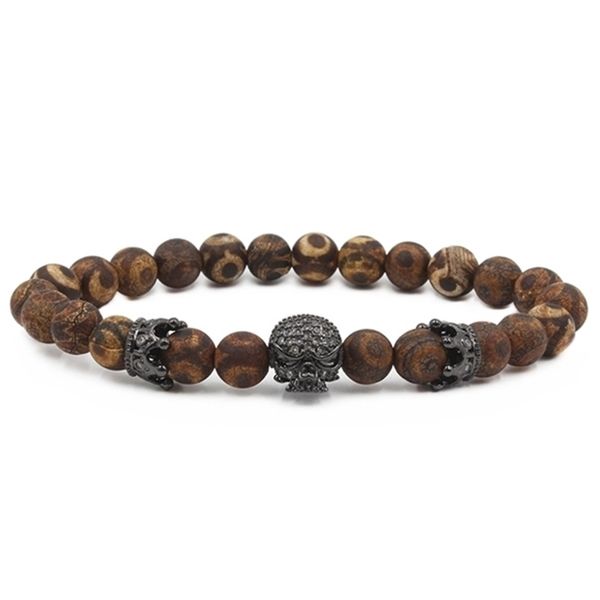 design strands stone bracelet men women micro pave beads skull male crown zircon gift valentine's day holiday christmas-a, Black
design strands stone bracelet men women micro pave beads skull male crown zircon gift valentine's day holiday christmas-a, Black