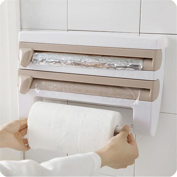 hooks & rails wall-mount paper towel holder sauce bottle rack 4 in 1 cling film cutting mutifunction kitchen organizer
hooks & rails wall-mount paper towel holder sauce bottle rack 4 in 1 cling film cutting mutifunction kitchen organizer