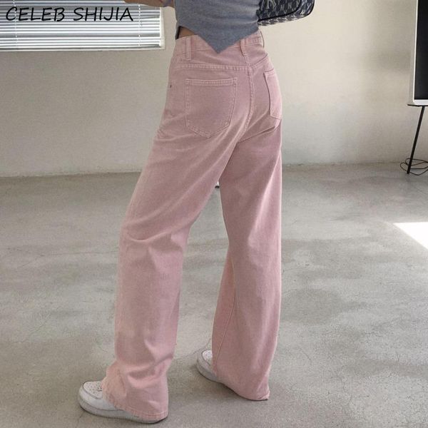 women's jeans pink denim for woman high waisted streetwear straight leg pants bottom korean chic loose y2k fall, Blue
women's jeans pink denim for woman high waisted streetwear straight leg pants bottom korean chic loose y2k fall, Blue