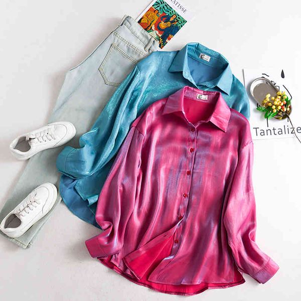 spring and summer solid color vintage women's shirt korean clothing loose long sleeves blouses female 210514, White
spring and summer solid color vintage women's shirt korean clothing loose long sleeves blouses female 210514, White
