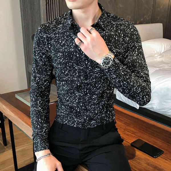 men's casual shirts floral men fashion long sleeve slim fit shirt business formal dress streetwear party camisa masculina ns3, White;black
men's casual shirts floral men fashion long sleeve slim fit shirt business formal dress streetwear party camisa masculina ns3, White;black