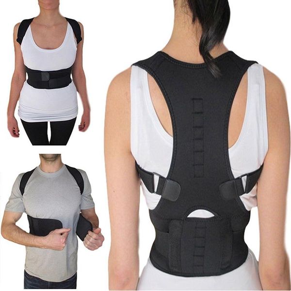 back support shoulder magnetic posture corrector bodybuilding sport prevention hunchback correcting spine fitness equipment, Black;blue
back support shoulder magnetic posture corrector bodybuilding sport prevention hunchback correcting spine fitness equipment, Black;blue