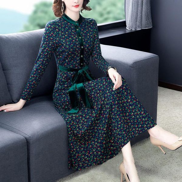 casual dresses -3xl spring fall fashion slim long sleeve floral dress female retro cotton for women party elegant vestido f2586, Black;gray
casual dresses -3xl spring fall fashion slim long sleeve floral dress female retro cotton for women party elegant vestido f2586, Black;gray