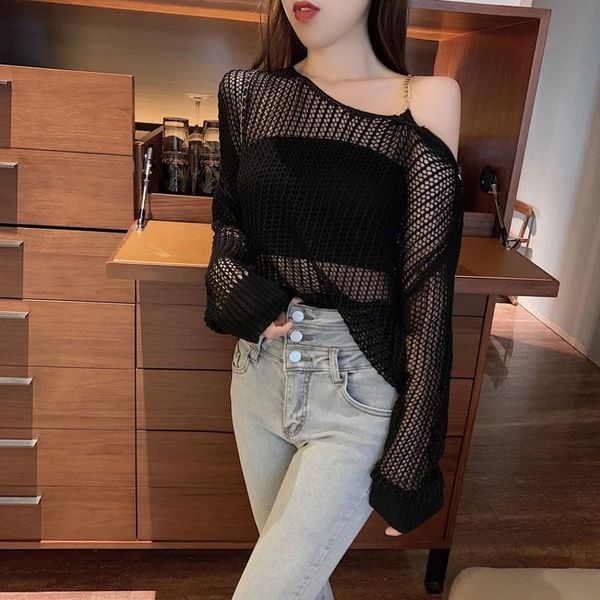 women's knits & tees 2021 summer fashion temperament women loose hollow strapless zipper long sleeve knit, White
women's knits & tees 2021 summer fashion temperament women loose hollow strapless zipper long sleeve knit, White