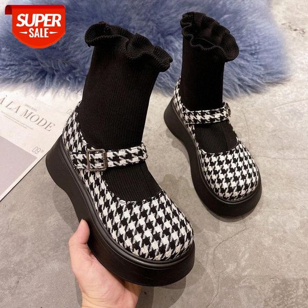 thousand bird lattice socks and boots women's autumn casual korean version mary jane small fragrance thin elastic #hr7d, Black
thousand bird lattice socks and boots women's autumn casual korean version mary jane small fragrance thin elastic #hr7d, Black
