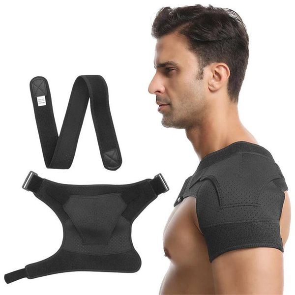 back support 2021 pressure protection professional men women sports single shoulder pad one-shoulder adjustable care bandage, Black;blue
back support 2021 pressure protection professional men women sports single shoulder pad one-shoulder adjustable care bandage, Black;blue