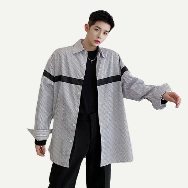male korea style streetwear hip hop loose vintage shirts men long sleeve casual stripe shirt youthful men's, White;black
male korea style streetwear hip hop loose vintage shirts men long sleeve casual stripe shirt youthful men's, White;black
