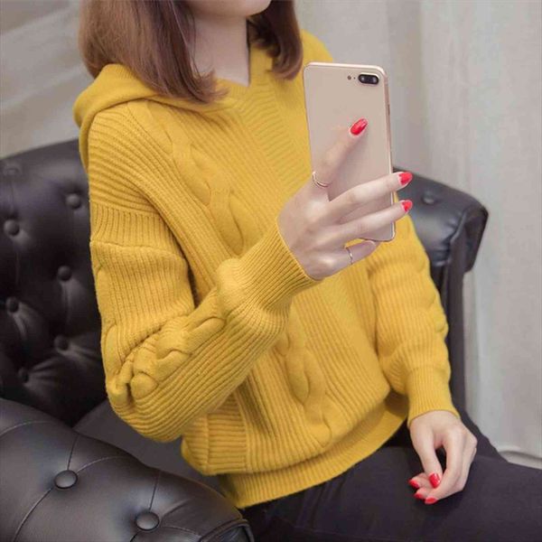 vintage women fashion hooded pullover sweaters winter knit basic autumn loose female knitwear outerwear coats, White;black
vintage women fashion hooded pullover sweaters winter knit basic autumn loose female knitwear outerwear coats, White;black