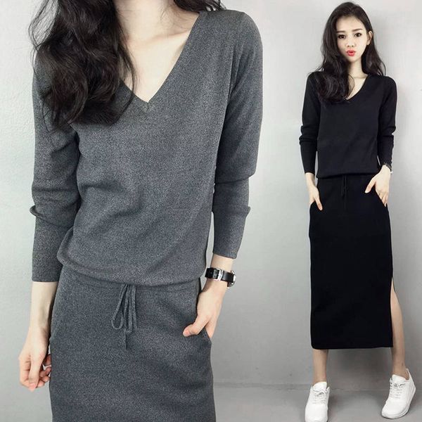 autumn dress korean style v-neck long sleeve elegant lace-up slim mid-calf black vestidos casual solid split pockets shirt dress 210422, Black;gray
autumn dress korean style v-neck long sleeve elegant lace-up slim mid-calf black vestidos casual solid split pockets shirt dress 210422, Black;gray