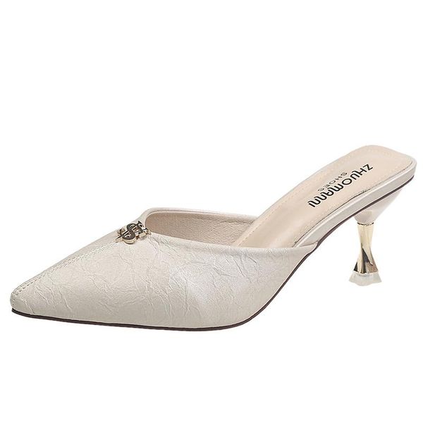 slippers fashion women shoes summer ladies woman mules cover pointed toe sewing high heels casual slides, Black
slippers fashion women shoes summer ladies woman mules cover pointed toe sewing high heels casual slides, Black